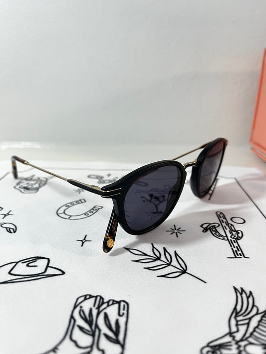Garrett Leight - Hampton Combo - Sunglass - Matte Black with Custom Grey Lenses