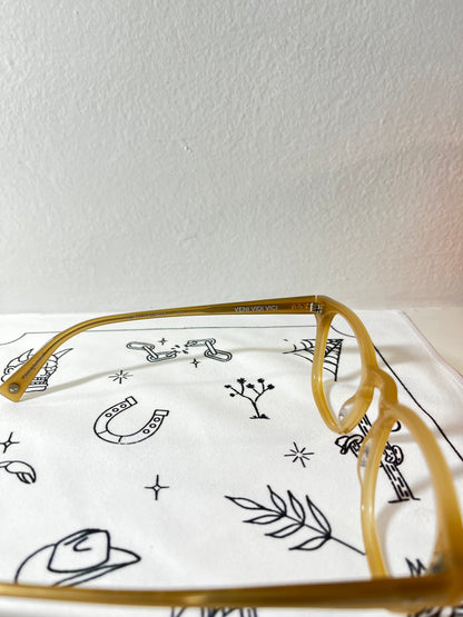 Garrett Leight X Mark McNairy - Valdese- Frame with Flip Clip (Bone)