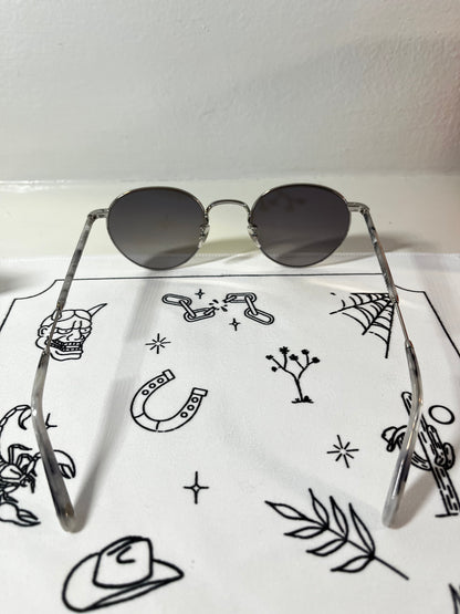 Garrett Leight - WILSON - Sunglass - Grey Tortoise/Silver Mirror