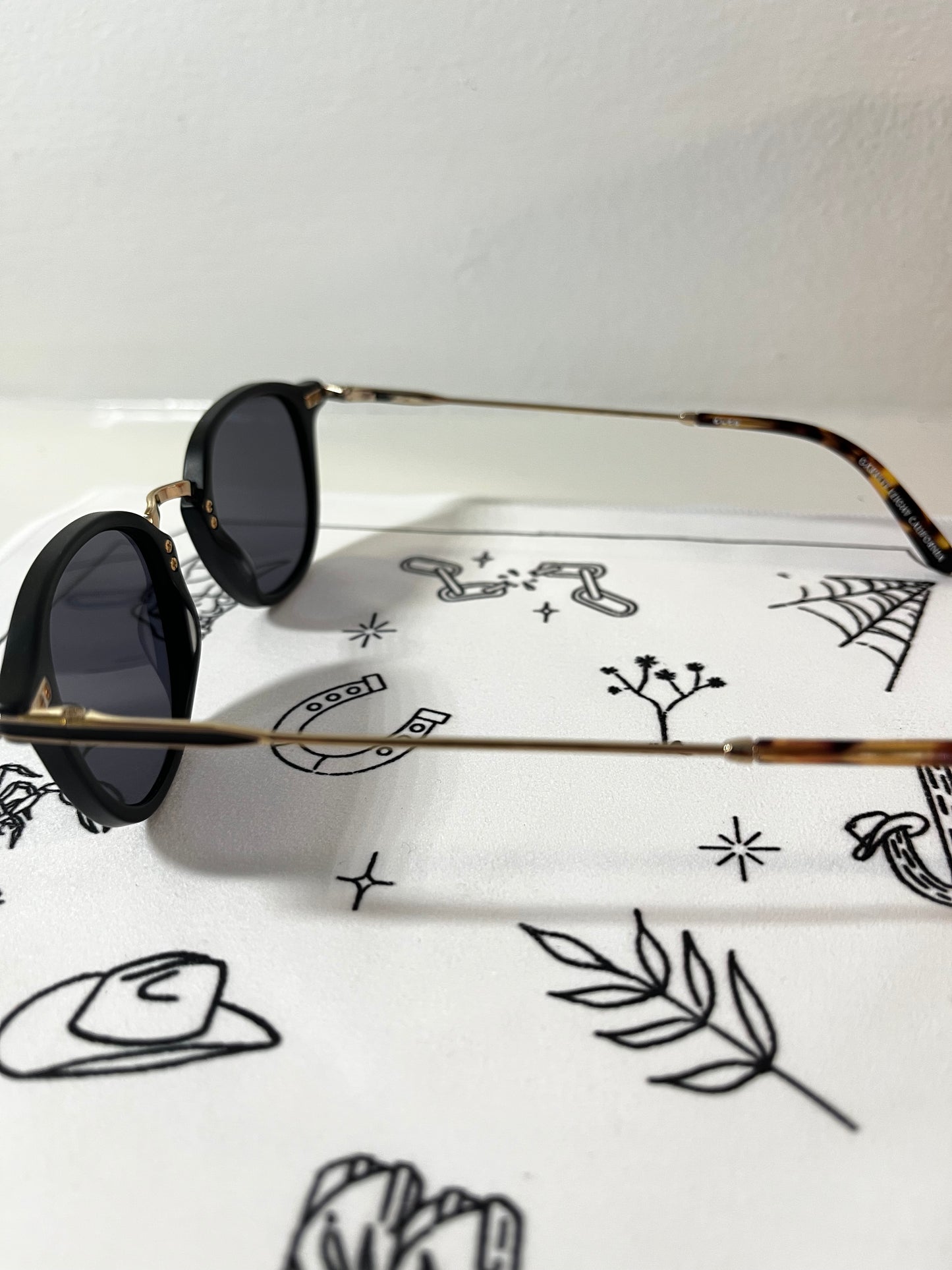 Garrett Leight - Hampton Combo - Sunglass - Matte Black with Custom Grey Lenses