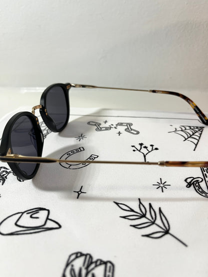 Garrett Leight - Hampton Combo - Sunglass - Matte Black with Custom Grey Lenses
