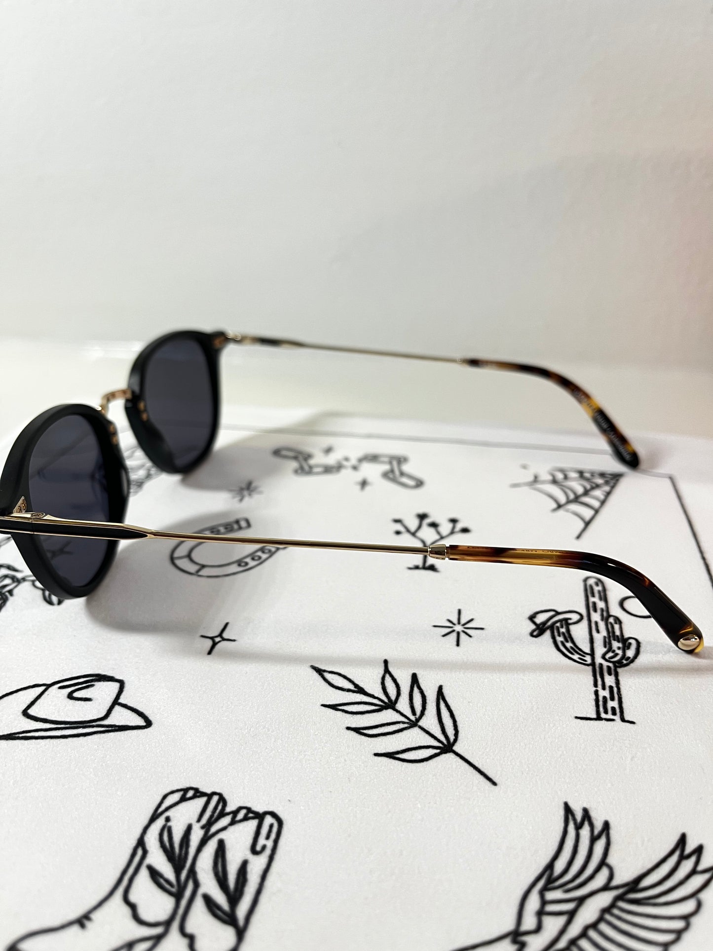 Garrett Leight - Hampton Combo - Sunglass - Matte Black with Custom Grey Lenses