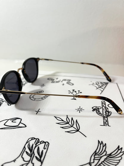 Garrett Leight - Hampton Combo - Sunglass - Matte Black with Custom Grey Lenses