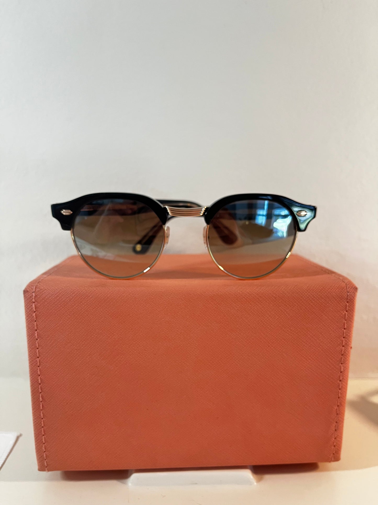 Garrett Leight - OAKWOOD - Sunglass - Black/Olive Mirror