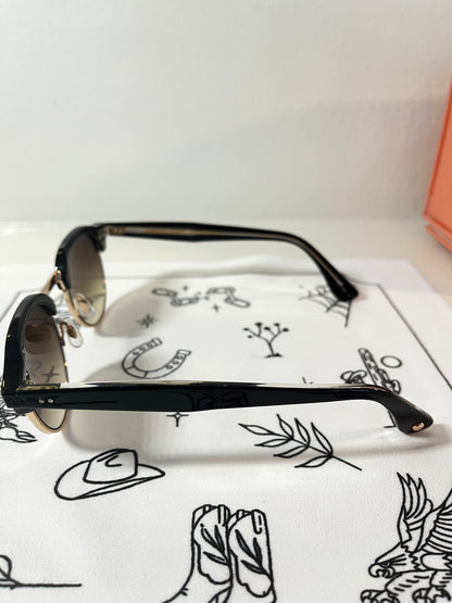 Garrett Leight - OAKWOOD - Sunglass - Black/Olive Mirror