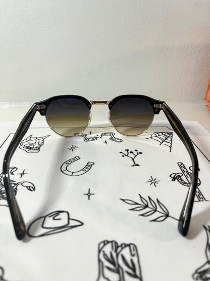 Garrett Leight - OAKWOOD - Sunglass - Black/Olive Mirror